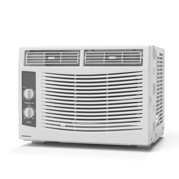 5000 BTU Window Air Conditioner Easy Cool Capable of Cooling up to 150 Sq Ft. 2 Fan Speeds, 4 Way Air Direction, Mechanical Control, Filter